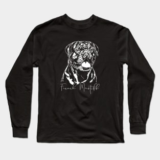 French Mastiff dog lover dog portrait Long Sleeve T-Shirt